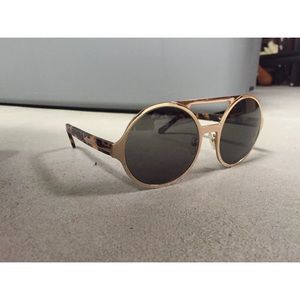 Karen Walker Tortoise Circle Gold Sunglasses